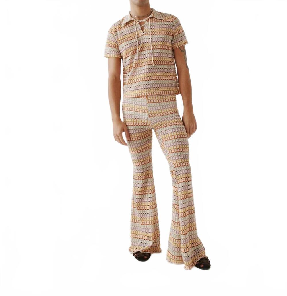 NEW T.W.I.N. THAT’S WHAT I NEED crochet lace up bowler in multicolor